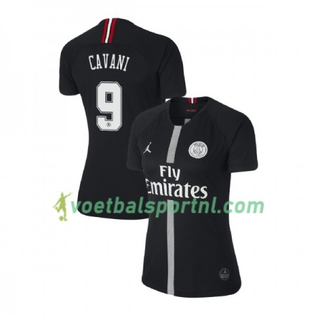 Paris Saint-Germain Cavani 9 Jodan Zwart Dames Third Shirt 2018-19